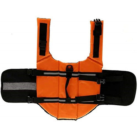 Dog Doggy Life Jacket Life Vest Saver Preserver Reflective Oxford cloth  Quick Release Adjustable Bandana(orange S)
