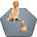 Hexagon Washable Liner for Small Animal Playpen, Portable Reusable Guinea Pig Playpen Pad Hamster Cage Pee Pad Super Absorbent Indoor Waterproof Anti-Slip for Rabbit Bunny (Grey M)