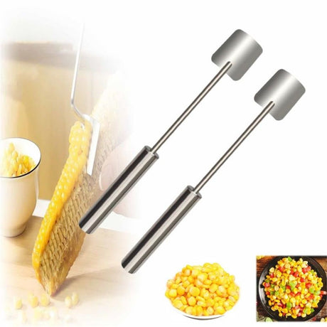 Corn Peeler for Corn on the Cob Stripper Tool, Corns Peelers Stainless Steel Splitter Tool Easy Fast Corn Remover Tool for Home Kitchen (2pcs)