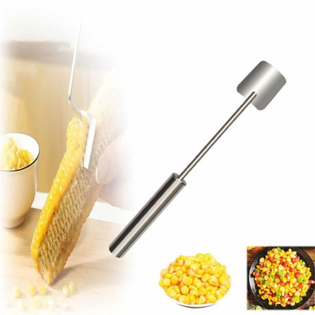 Corn Peeler for Corn on the Cob Stripper Tool, Corns Peelers Stainless Steel Splitter Tool Easy Fast Corn Remover Tool for Home Kitchen (2pcs)