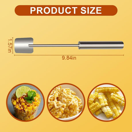 Corn Peeler for Corn on the Cob Stripper Tool, Corns Peelers Stainless Steel Splitter Tool Easy Fast Corn Remover Tool for Home Kitchen (2pcs)