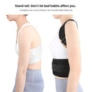 Magnetic therapy posture support back bracket adjustable posture corrector bracket shoulder back support strap - relieves neck, back, and spine pain (L)
