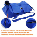 Pet Cat’s Restraint Bag for Claw Care Nail Trimming Anti-Scratching Grooming Bag for Cats Medical Examination(Blue-S)