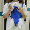 Pet Cat’s Restraint Bag for Claw Care Nail Trimming Anti-Scratching Grooming Bag for Cats Medical Examination(Blue-S)