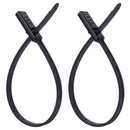 2pcs Zip Tie Lock, 22.05in Adjustable Small Cable Lock with Combination 3 Digit Recodable Combination Multi-Purpose for Bikes Motorcycle Helmet  (Black)