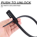 2pcs Zip Tie Lock, 22.05in Adjustable Small Cable Lock with Combination 3 Digit Recodable Combination Multi-Purpose for Bikes Motorcycle Helmet  (Black)
