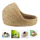 Rabbit grass bed, rabbit woven hay bed, natural handmade grass house for small pets, suitable for Totoro, guinea pigs, hedgehogs, rats（mini version）