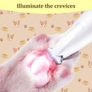 Pet Micro Precision Trimmer, Multifunctional Pet Hair Clippers for Grooming with LED Light, Low Noise Waterproof Rechargeable Pet Paw Trimmer for Pet Paws,(White)