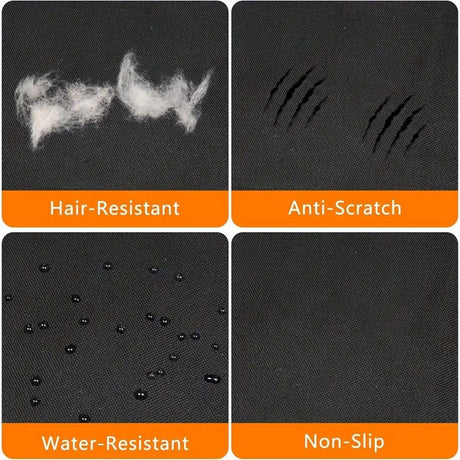 Car Boot Liner Protector - Nonslip Waterproof Pet Dog Back Seat Cover - Durable Washable Cargo Cover Mat Travel, Universal for Medium Small Car SUV (black)