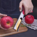 2pcs Apple Corer Tool - Easy to Use and Clean - Sturdy Apple Core Remover with Sharp Serrated Blades - Stainless Steel Corers for Apple and Pear - Core Fruits with Ease(Red)