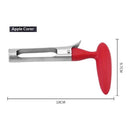 2pcs Apple Corer Tool - Easy to Use and Clean - Sturdy Apple Core Remover with Sharp Serrated Blades - Stainless Steel Corers for Apple and Pear - Core Fruits with Ease(Red)