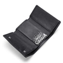 Cowhide Key Holder - Car Key Loop Wallet Slim Keychain Pouch - Practical Key Organizer for Men & Women (black)