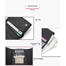 Cowhide Key Holder - Car Key Loop Wallet Slim Keychain Pouch - Practical Key Organizer for Men & Women (black)