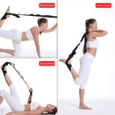 Foot and Calf Stretcher-Stretching Strap For Plantar Fasciitis, Heel Spurs, Foot Drop, Achilles Tendonitis & Hamstring. Yoga Foot & Leg Stretch Strap (Black)