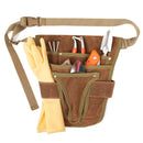 Garden Tool Belt, Brown, Multi-Pocket, Adjustable, Canvas, 28.5cm x 30cm, for Women Men Gardeners Florist
