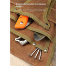 Garden Tool Belt, Brown, Multi-Pocket, Adjustable, Canvas, 28.5cm x 30cm, for Women Men Gardeners Florist