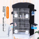 Bird Cage Cover for Night - Black Birdcage Cover with 4 Access Windows -Insulated Birdcage Cover with Dust Protection- Fits Parakeet, Cockatiel & Medium Cages