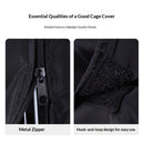 Bird Cage Cover for Night - Black Birdcage Cover with 4 Access Windows -Insulated Birdcage Cover with Dust Protection- Fits Parakeet, Cockatiel & Medium Cages