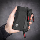 Zip Pouch Black Small Cash and Card Zip Wallet,Weatherproof Fabrics, Zipper, Pouch for Men Travel (black)