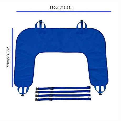 U-Shaped Positioning Sheet - Transfer Sheet for Turning and Repositioning, Multipurpose Bed Pad with Reinforced Handles, Turning Device for Elderly, Bed Patients