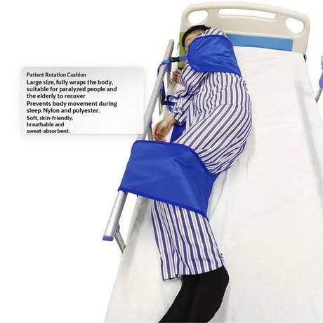 U-Shaped Positioning Sheet - Transfer Sheet for Turning and Repositioning, Multipurpose Bed Pad with Reinforced Handles, Turning Device for Elderly, Bed Patients