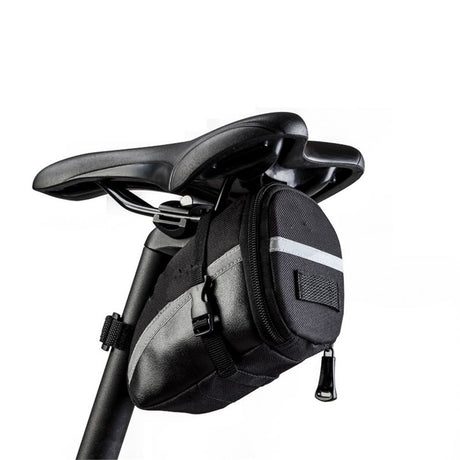 Bike Saddle Seat Bag – 1.2L Bicycle Saddle Bag Keep Bike Accessories – Bike Under Seat Pack for Essentials – Quick Release Bike Pouch – Reflective Stripes for Mountain Road Bikes