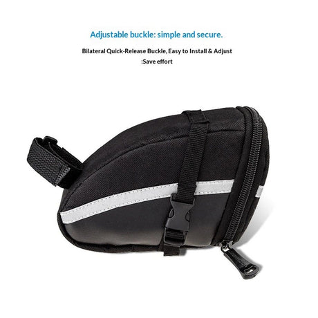 Bike Saddle Seat Bag – 1.2L Bicycle Saddle Bag Keep Bike Accessories – Bike Under Seat Pack for Essentials – Quick Release Bike Pouch – Reflective Stripes for Mountain Road Bikes