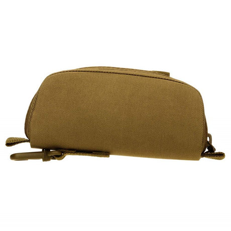 Eyeglasses Case Zipper Sunglasses Carrying Bag Nylon Men's Eyeglass Hard Box Cases with Clip,Spacious and Secure（khaki）