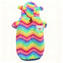 Dog Hoodie for Small to Large Dogs, Cats, Tie-dye Blue Pink Yellow Spiral Rainbow Spring Autumn Puppy Outfits Dog Cats Clothing - M