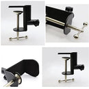 2 pack Universal Shape Table Mounting Clamp for Microphone Suspension Boom Scissor Arm Stand Holder with Adjustable Positioning Screw, Fits up to Desktop -Black