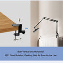 2 pack Universal Shape Table Mounting Clamp for Microphone Suspension Boom Scissor Arm Stand Holder with Adjustable Positioning Screw, Fits up to Desktop -Black