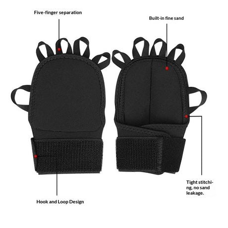 1 Pair Weighted Gloves for Tremors,Hand Weights for Fine Motor Skills,Aids to Provide Hand Stability and Improve Hand Dexterity,Writing Weights & Hand strengthening Tool(Black)