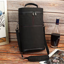 2 Bottle Leakproof Insulated Wine Tote Carrier Bag - Padded Cooler for Travel, Restaurants, Tasting, Parties, Great Gift for Wine Lovers (Only storage bag)