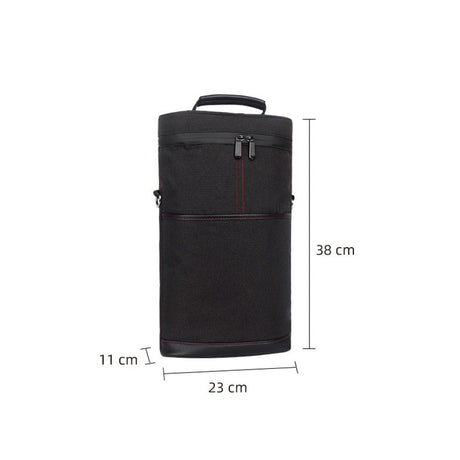 2 Bottle Leakproof Insulated Wine Tote Carrier Bag - Padded Cooler for Travel, Restaurants, Tasting, Parties, Great Gift for Wine Lovers (Only storage bag)