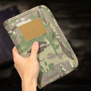 Padfolio Ring Binder of Loose-Leaf Paper, Weatherproof Notebook Cover, Notebook with Zippered for Folders, Cards Refillable Notepad(20.3*14*2.8cm, Only one laptop sleeves)