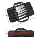 5 Pocket Chef Knife Case Roll Bag Bi-Fold (Black) Lightweight - Durable double-layer Oxford fabric – Perfect for the Busy Traveling Chef