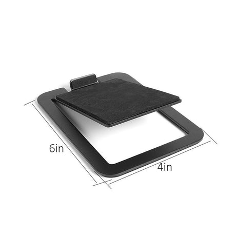 Tilted Desktop Speaker Stands for Medium Bookshelf Speakers & Mid-Studio Monitors |  Damping Foam Padding | Pair | Black