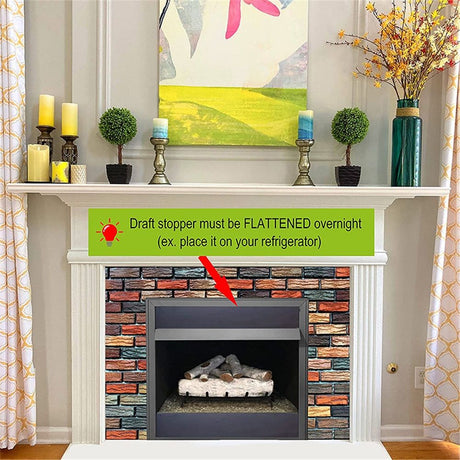 Magnetic Fireplace Draft Stopper - 2pcs Fireplace Vent Covers, Screen Insulation Blocker for Winter Indoor Prevent Cold Air and Heat Loss, 36 x 4in