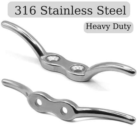 Boat Cleat, 2 1/2 in  6 inch Dock Cleat 316 Stainless Steel Marine Grade, Rope Cleat -Include Mounting Screws