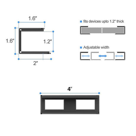 Under Desk Laptop Mount, Metal Under Desk Shelf Holder for Laptop, Mac mini, MacBook, Keyboard with Anti-Scratch Silicone (Black)