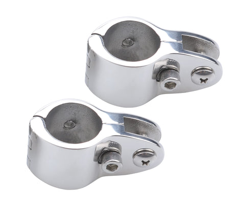 Top Fittings,Top Rail Mounts Jaw Slide,Eye End Caps External Stainless Steel 1 Pair Boat  Top Hinged Jaw Slide Rail Mount 316 Stainless Steel Marine Hardware