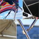 Top Fittings,Top Rail Mounts Jaw Slide,Eye End Caps External Stainless Steel 1 Pair Boat  Top Hinged Jaw Slide Rail Mount 316 Stainless Steel Marine Hardware