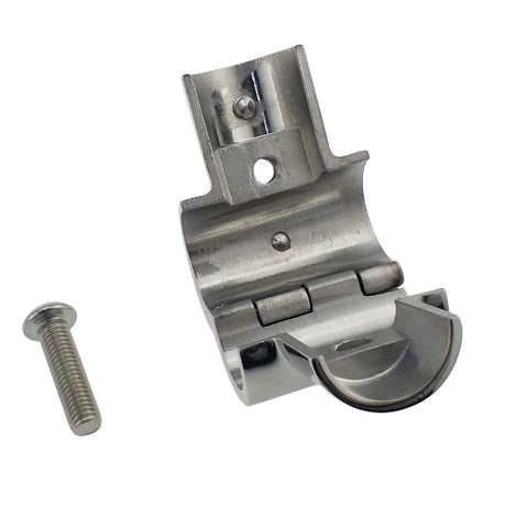 Heavy Duty Boat Hand Rail Fitting- Polished 90 Degree T/Tee Hinged/Split Fitting 1