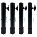 Table Leg Extenders for Folding Tables, Folding Table Legs Extensions for Straight and Bent Legs, Heavy Duty Steel 3 Levels Adjustable Folding Table Leg Risers, Raise Table Height