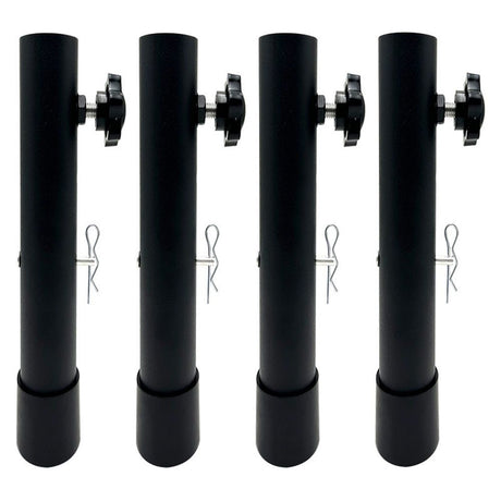 Table Leg Extenders for Folding Tables, Folding Table Legs Extensions for Straight and Bent Legs, Heavy Duty Steel 3 Levels Adjustable Folding Table Leg Risers, Raise Table Height