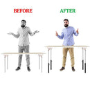 Table Leg Extenders for Folding Tables, Folding Table Legs Extensions for Straight and Bent Legs, Heavy Duty Steel 3 Levels Adjustable Folding Table Leg Risers, Raise Table Height