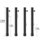 Table Leg Extenders for Folding Tables, Folding Table Legs Extensions for Straight and Bent Legs, Heavy Duty Steel 3 Levels Adjustable Folding Table Leg Risers, Raise Table Height