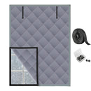 3 Layer 30*56 Inches Winter Insulated Window Curtain-Oxford Thermal Insulated Window Blanket with Fastener-Gray Window Insulation Kit for Winter Keeping Warm