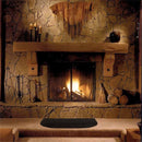 Fireproof Fireplace Mat & Hearth Rug 19.7*39.4Inch Half Round Hearth Stove Rug Protects Floors, Decks and Patios from Sparks Embers, Black
