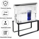 Water Filter Dispenser Stand with Drip Tray - 7.9''W x 14.9''D x 6.8''H, Metal Stand Designed For Filter, Compatible with Zero Water, PUR, Waterdrop etc.